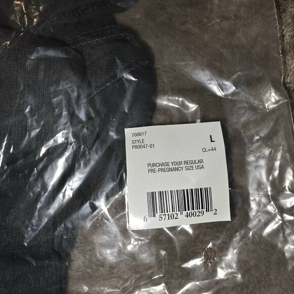 NWT A Pea In The Pod Grey State Ribbed Maternity Bodysuit Black Large - Picture 13 of 14